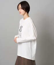 ZMKAH41080 al'aise modulation(アレーズモジュレーション) ロゴプリントロングTシャツ ホワイト