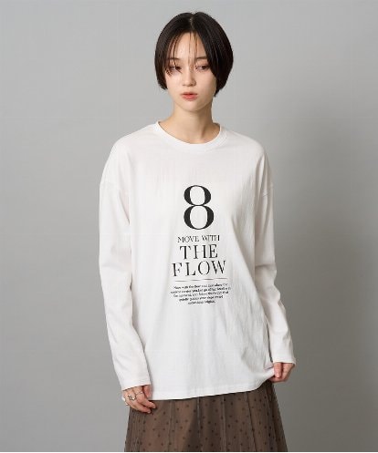 ZMKAH41080 al'aise modulation ロゴプリントロングTシャツ