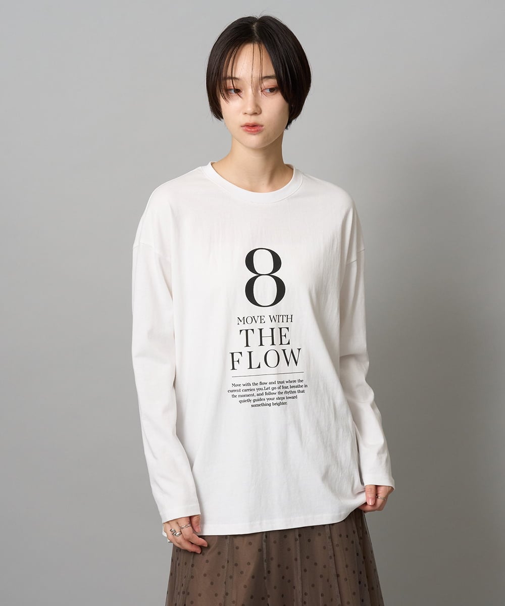 ZMKAH41080 al'aise modulation ロゴプリントロングTシャツ