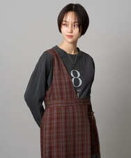 ZMKAH41080 al'aise modulation(アレーズモジュレーション) ロゴプリントロングTシャツ グレー