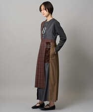 ZMKAH41080 al'aise modulation(アレーズモジュレーション) ロゴプリントロングTシャツ グレー
