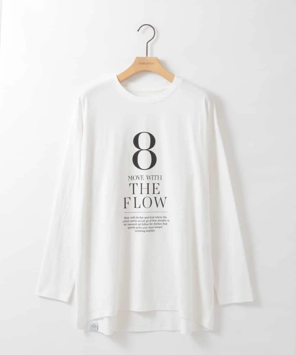 ZMKAH41080 al'aise modulation(アレーズモジュレーション) ロゴプリントロングTシャツ ホワイト