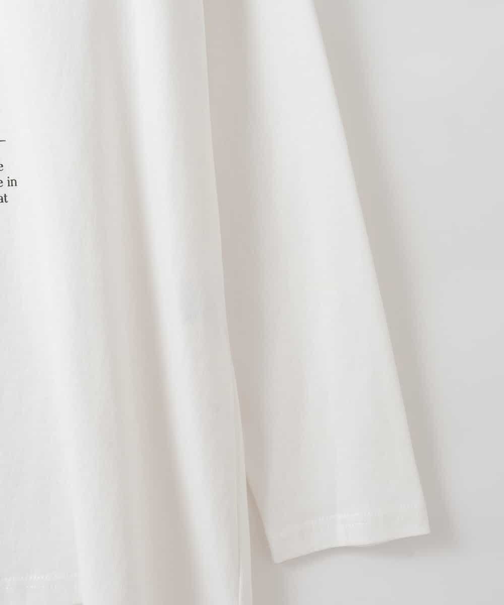 ZMKAH41080 al'aise modulation(アレーズモジュレーション) ロゴプリントロングTシャツ ホワイト