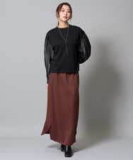 ZMKAH42110 al'aise modulation(アレーズモジュレーション) ボリュームスリーブドッキングプルオーバー ブラック