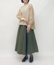 ZMKAW01128 al'aise modulation(アレーズモジュレーション) サテンシフォンプリーツプルオーバー ベージュ