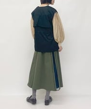 ZMKAW01128 al'aise modulation(アレーズモジュレーション) サテンシフォンプリーツプルオーバー ベージュ