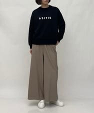 ZMKAW22140 al'aise modulation(アレーズモジュレーション) 裏起毛ロゴスウェット ブラック