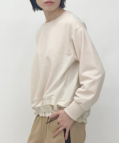 ZMKAW37099 al'aise modulation 異素材ドッキングスウェット