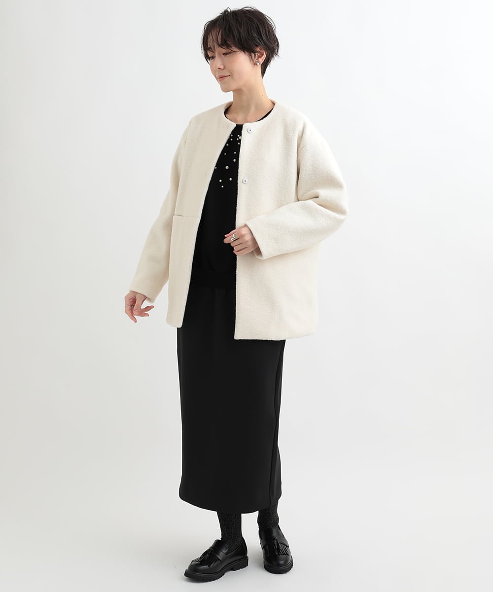 ZMKCB27108 al'aise modulation(アレーズモジュレーション) パールスキャッタースウェットプルオーバー ブラック