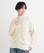 ZMKCB28089 al'aise modulation(アレーズモジュレーション) 【洗える/日本製】シアーフロッキーハイネック アイボリー