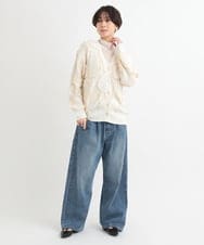 ZMKCB28089 al'aise modulation(アレーズモジュレーション) 【洗える/日本製】シアーフロッキーハイネック アイボリー