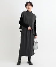 ZMKCB28089 al'aise modulation(アレーズモジュレーション) 【洗える/日本製】シアーフロッキーハイネック ブラック
