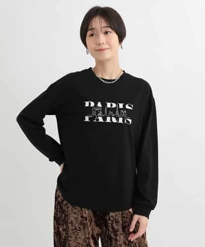 ZMKCB64110 al'aise modulation PARISプリント刺繍カットソー