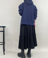 ZMKCE01089 al'aise modulation(アレーズモジュレーション) 裏起毛ロゴデザインパーカー ネイビー