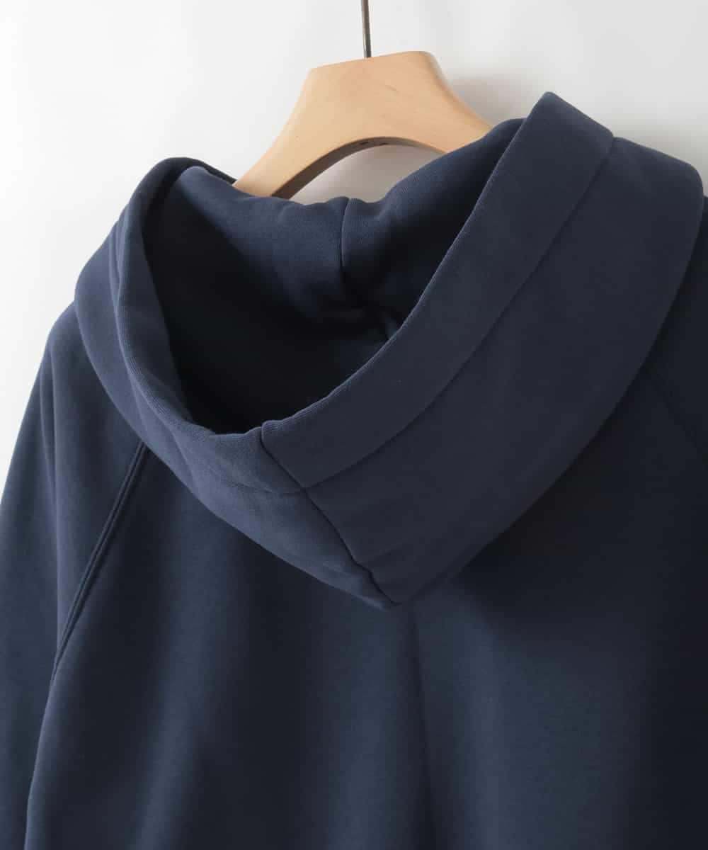 ZMKCE01089 al'aise modulation(アレーズモジュレーション) 裏起毛ロゴデザインパーカー ネイビー