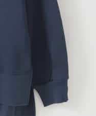 ZMKCE01089 al'aise modulation(アレーズモジュレーション) 裏起毛ロゴデザインパーカー ネイビー