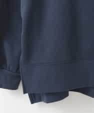 ZMKCE01089 al'aise modulation(アレーズモジュレーション) 裏起毛ロゴデザインパーカー ネイビー