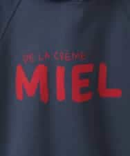 ZMKCE01089 al'aise modulation(アレーズモジュレーション) 裏起毛ロゴデザインパーカー ネイビー