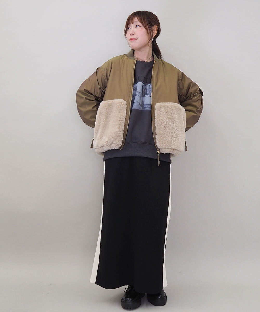 ZMKCE02110 al'aise modulation(アレーズモジュレーション) フォトプリント裏毛スウェット ダークグレー