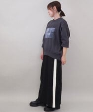 ZMKCE02110 al'aise modulation(アレーズモジュレーション) フォトプリント裏毛スウェット ダークグレー