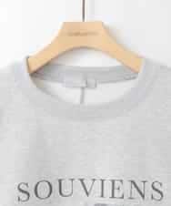 ZMKCE02110 al'aise modulation(アレーズモジュレーション) フォトプリント裏毛スウェット ライトグレー