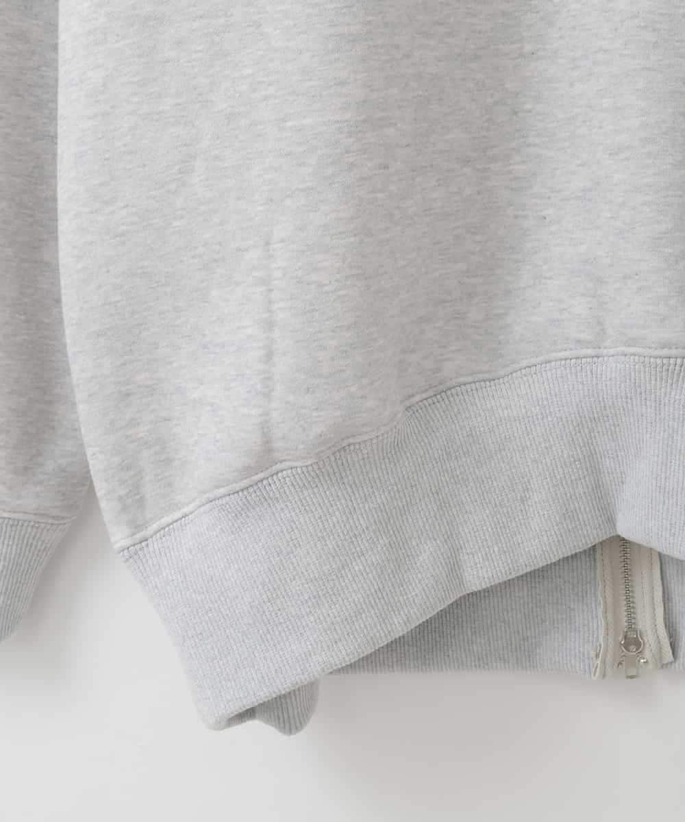 ZMKCE02110 al'aise modulation(アレーズモジュレーション) フォトプリント裏毛スウェット ライトグレー