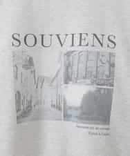 ZMKCE02110 al'aise modulation(アレーズモジュレーション) フォトプリント裏毛スウェット ライトグレー