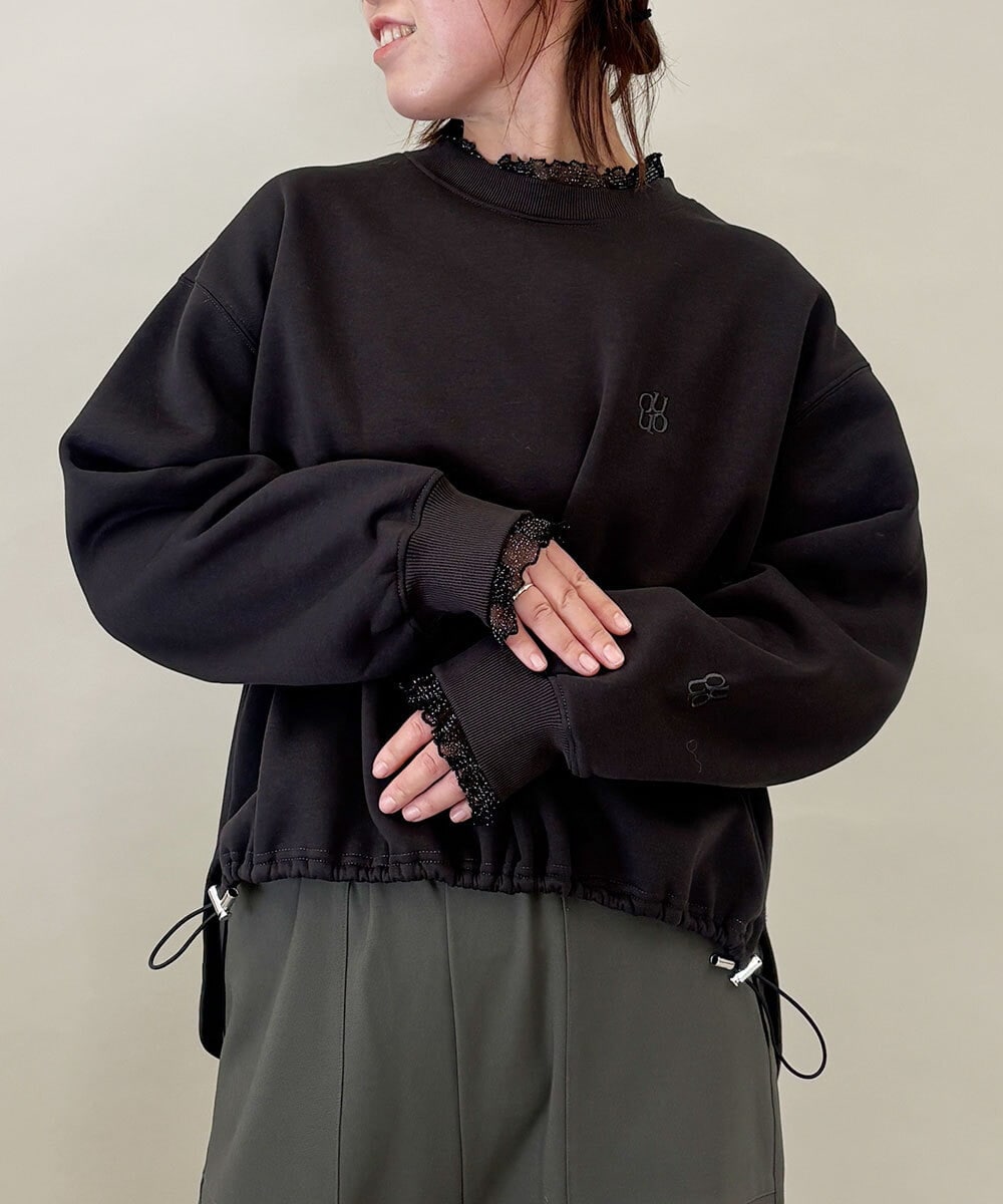 ZMKCE03098 al'aise modulation ドロストヘムレイヤードデザインプルオーバー