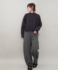 ZMKCE03098 al'aise modulation(アレーズモジュレーション) ドロストヘムレイヤードデザインプルオーバー ダークグレー