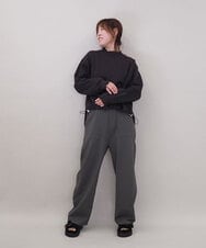 ZMKCE03098 al'aise modulation(アレーズモジュレーション) ドロストヘムレイヤードデザインプルオーバー ダークグレー