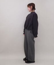 ZMKCE03098 al'aise modulation(アレーズモジュレーション) ドロストヘムレイヤードデザインプルオーバー ダークグレー