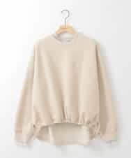 ZMKCE03098 al'aise modulation(アレーズモジュレーション) ドロストヘムレイヤードデザインプルオーバー ベージュ