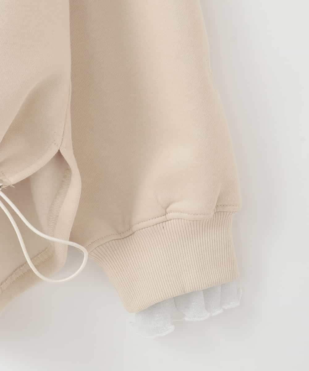 ZMKCE03098 al'aise modulation(アレーズモジュレーション) ドロストヘムレイヤードデザインプルオーバー ベージュ