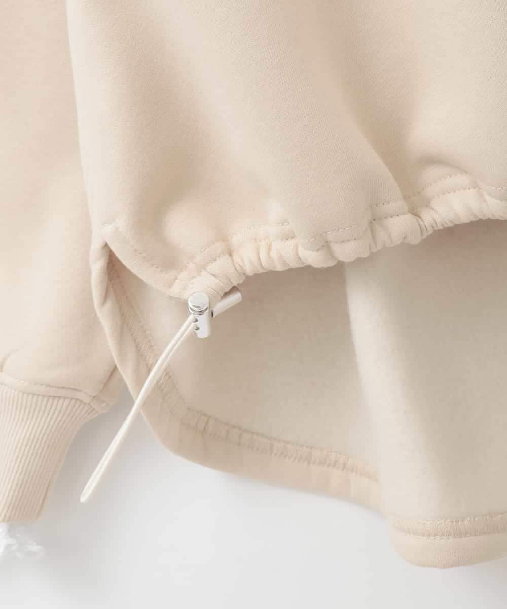 ZMKCE03098 al'aise modulation(アレーズモジュレーション) ドロストヘムレイヤードデザインプルオーバー ベージュ