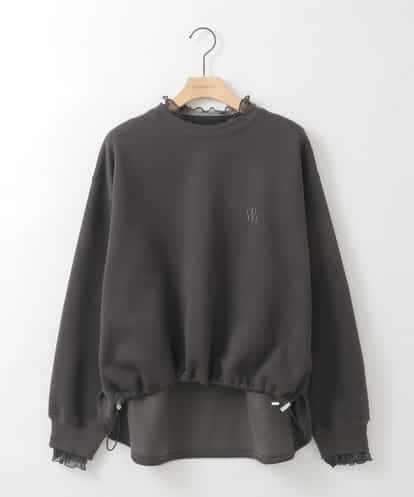 ZMKCE03098 al'aise modulation ドロストヘムレイヤードデザインプルオーバー