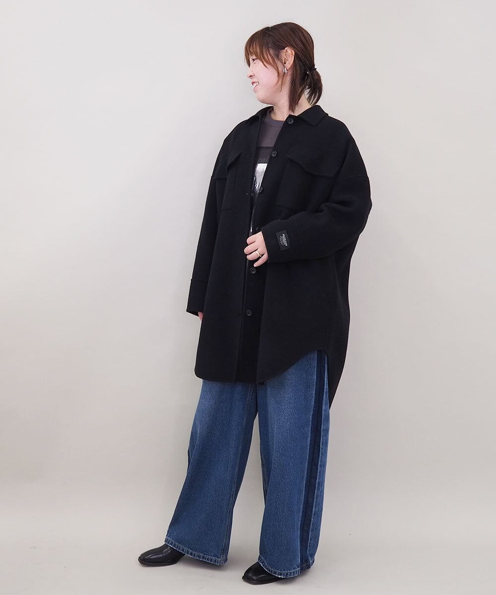 ZMKCE04118 al'aise modulation(アレーズモジュレーション) 箔プリントロゴスウェットプルオーバー ダークグレー