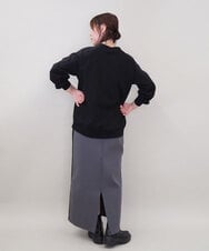 ZMKCE04118 al'aise modulation(アレーズモジュレーション) 箔プリントロゴスウェットプルオーバー ブラック