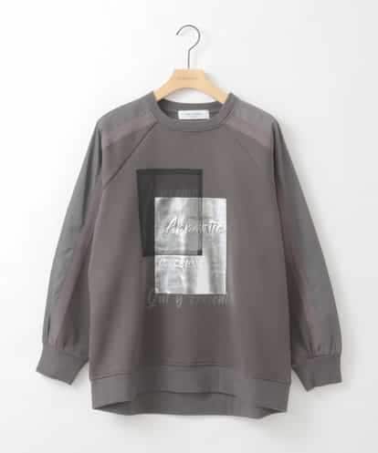 ZMKCE04118 al'aise modulation 箔プリントロゴスウェットプルオーバー
