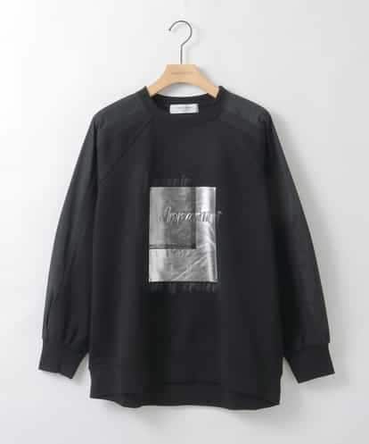 ZMKCE04118 al'aise modulation 箔プリントロゴスウェットプルオーバー