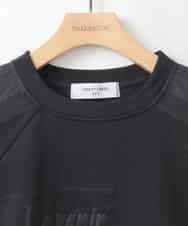 ZMKCE04118 al'aise modulation(アレーズモジュレーション) 箔プリントロゴスウェットプルオーバー ブラック