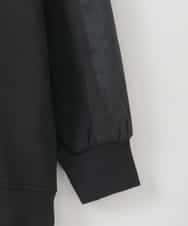 ZMKCE04118 al'aise modulation(アレーズモジュレーション) 箔プリントロゴスウェットプルオーバー ブラック