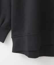 ZMKCE04118 al'aise modulation(アレーズモジュレーション) 箔プリントロゴスウェットプルオーバー ブラック