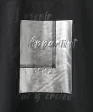 ZMKCE04118 al'aise modulation(アレーズモジュレーション) 箔プリントロゴスウェットプルオーバー ブラック