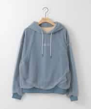 ZMKCE07128 al'aise modulation(アレーズモジュレーション) チュールレイヤードフーディー ライトブルー