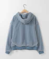 ZMKCE07128 al'aise modulation(アレーズモジュレーション) チュールレイヤードフーディー ライトブルー