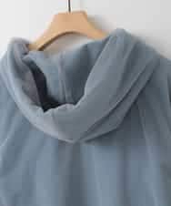 ZMKCE07128 al'aise modulation(アレーズモジュレーション) チュールレイヤードフーディー ライトブルー