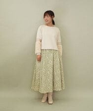 ZMKCE08140 al'aise modulation(アレーズモジュレーション) 【洗える/日本製】ジョイントファー切り替えデザインプルオーバー ベージュ