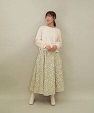 ZMKCE08140 al'aise modulation(アレーズモジュレーション) 【洗える/日本製】ジョイントファー切り替えデザインプルオーバー ベージュ