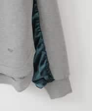 ZMKCE39118 al'aise modulation(アレーズモジュレーション) ベロアMIXデザインフーディー グレー