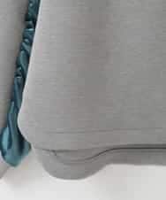 ZMKCE39118 al'aise modulation(アレーズモジュレーション) ベロアMIXデザインフーディー グレー